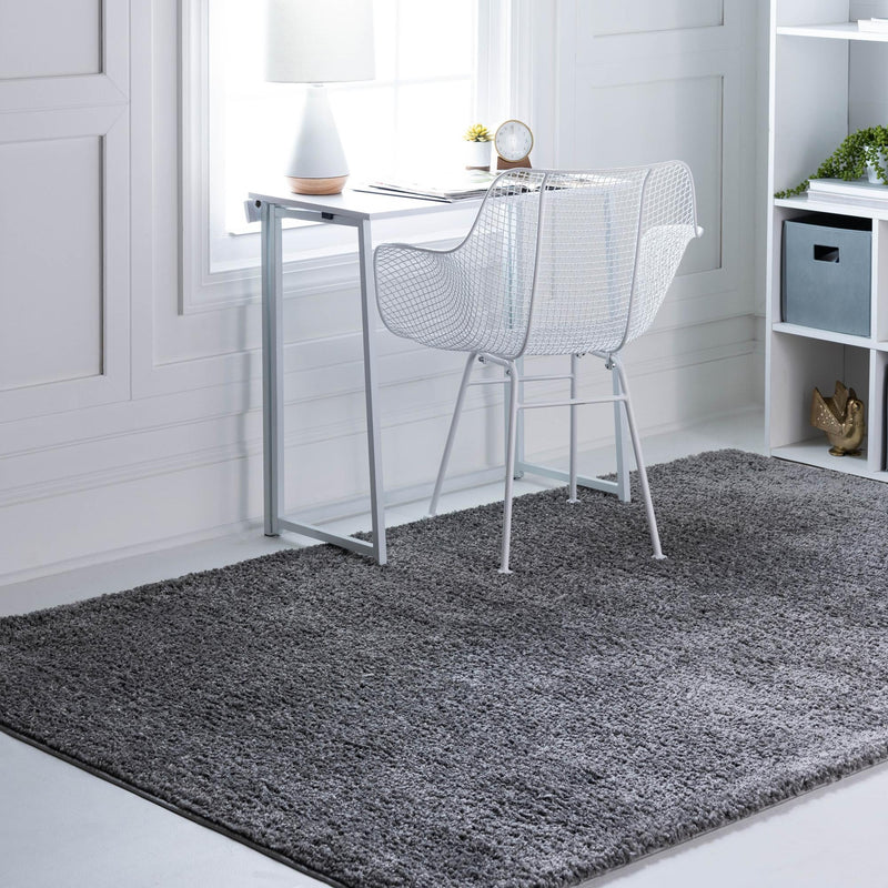 Cozy Comfort Shag Collection Area Rug - Haven (Pebble Gray) Rectangle Pebble Gray lifestyle 2