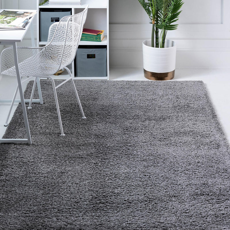 Cozy Comfort Shag Collection Area Rug - Haven (Pebble Gray) Rectangle Pebble Gray lifestyle 3