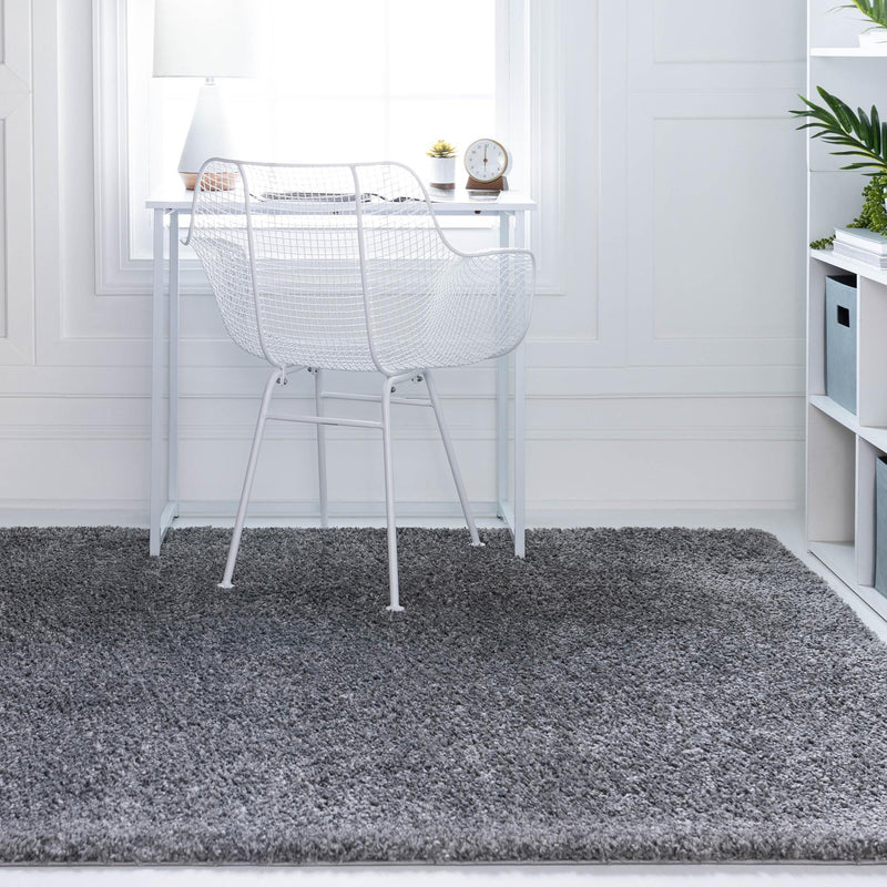 Cozy Comfort Shag Collection Area Rug - Haven (Pebble Gray) Rectangle Pebble Gray lifestyle 4