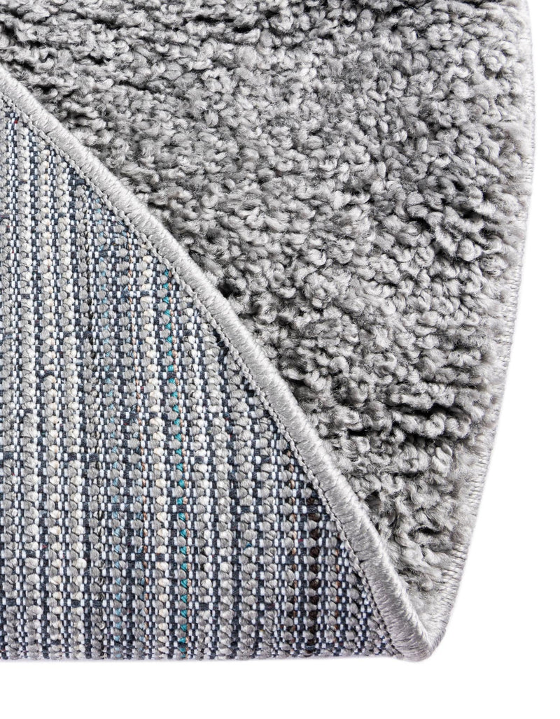 Cozy Comfort Shag Collection Area Rug - Haven (Pebble Gray) Round Pebble Gray lifestyle 31