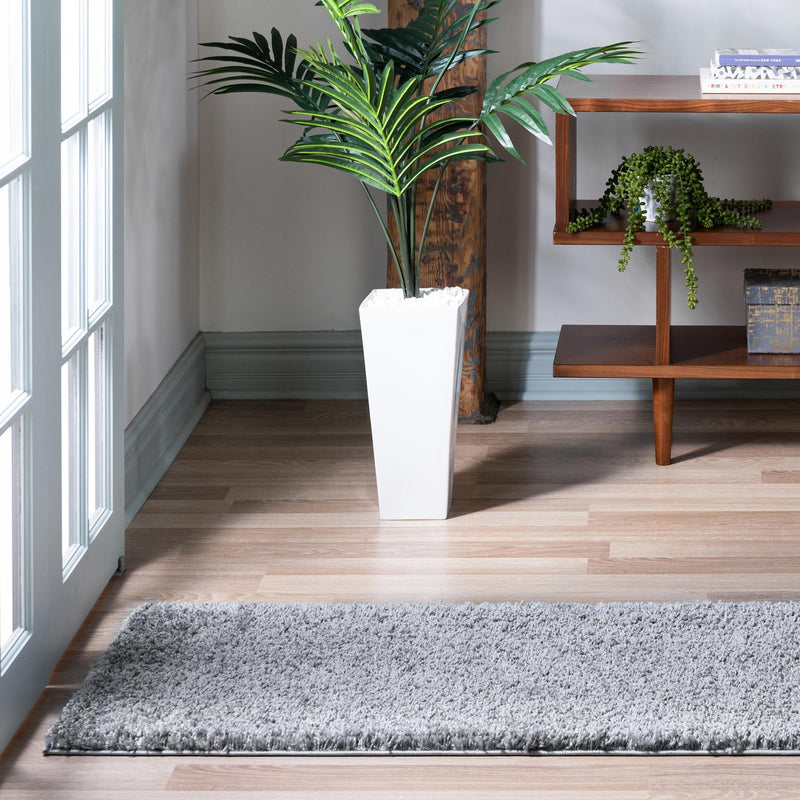Cozy Comfort Shag Collection Area Rug - Haven (Pebble Gray) Runner Pebble Gray lifestyle 18