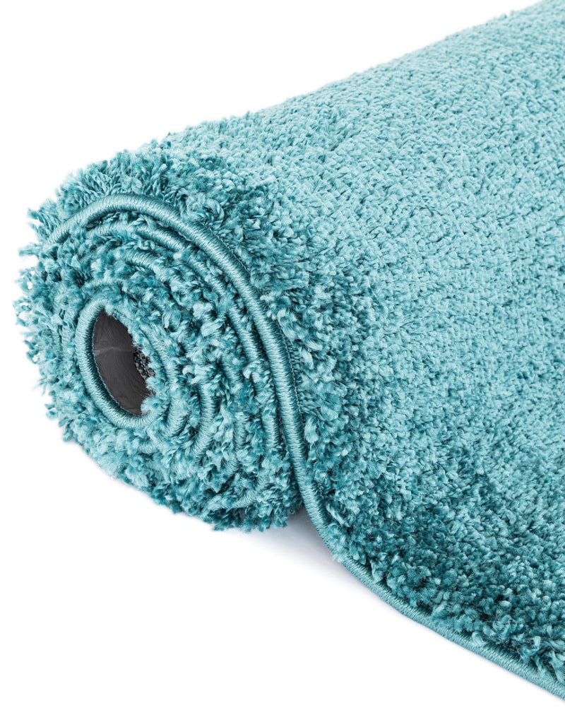 Cozy Comfort Shag Collection Area Rug - Haven (Turquoise) Rectangle Turquoise lifestyle 12