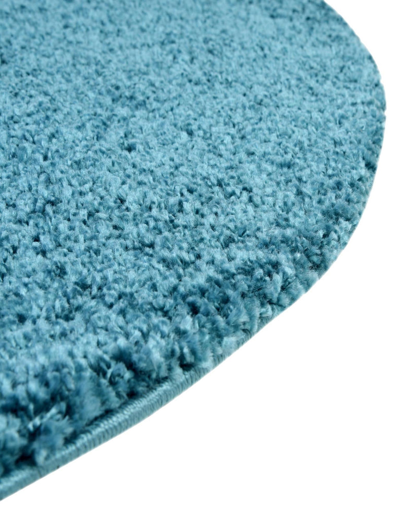 Cozy Comfort Shag Collection Area Rug - Haven (Turquoise) Round Turquoise lifestyle 27