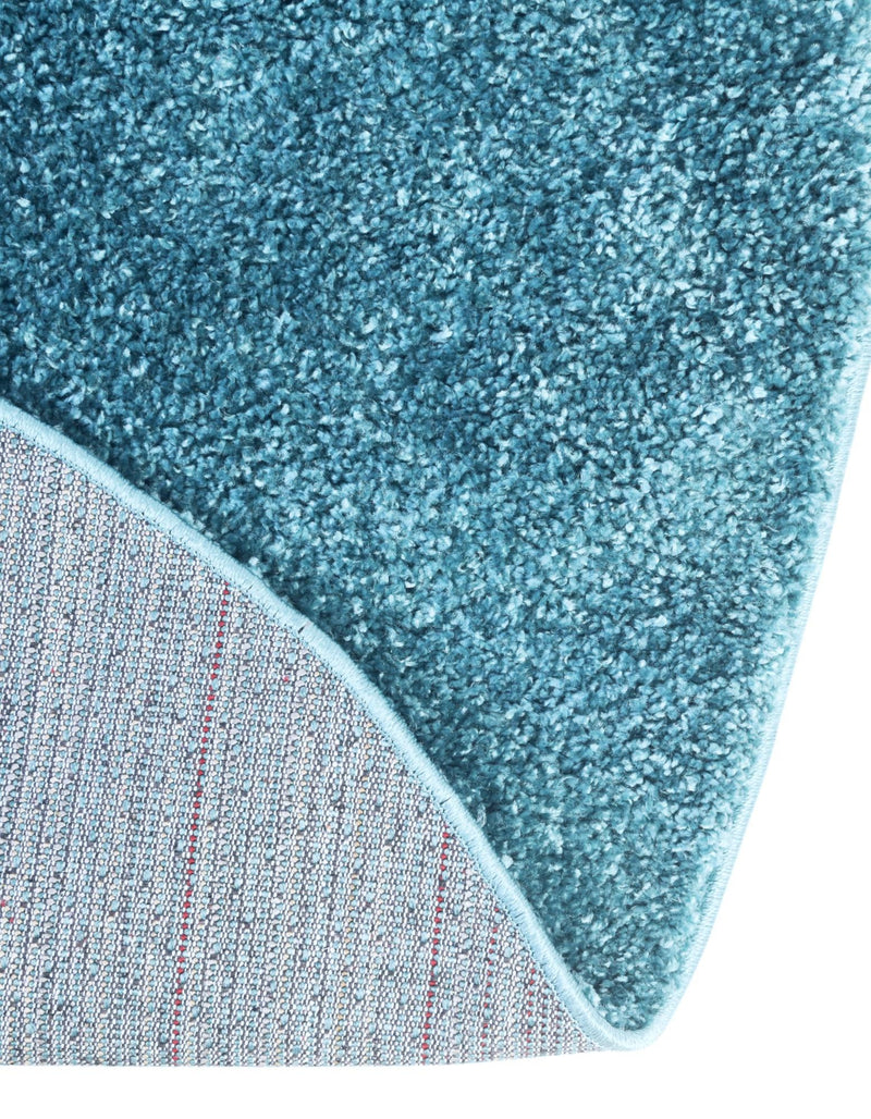 Cozy Comfort Shag Collection Area Rug - Haven (Turquoise) Round Turquoise lifestyle 30