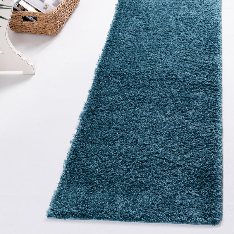 Cozy Comfort Shag Collection Area Rug - Haven (Turquoise) Runner Turquoise lifestyle 12