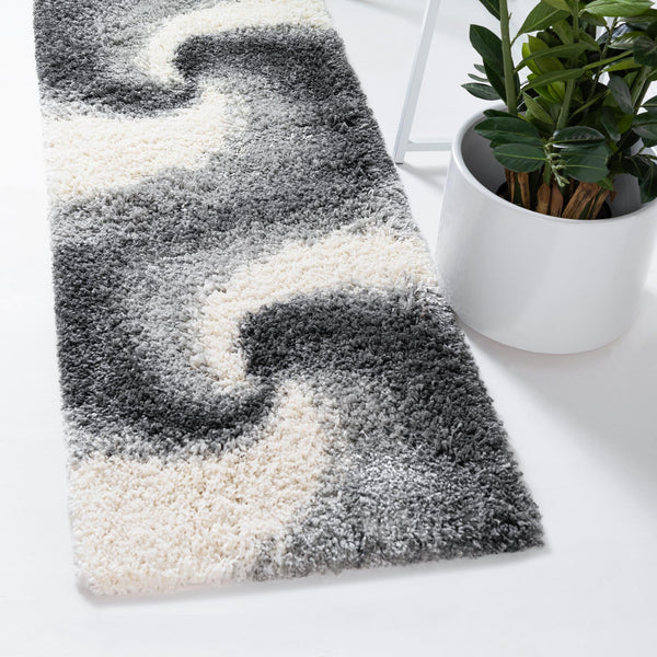 Cozy Haven Shag Collection Area Rug - Oasis Runner Smoke Gray lifestyle 62