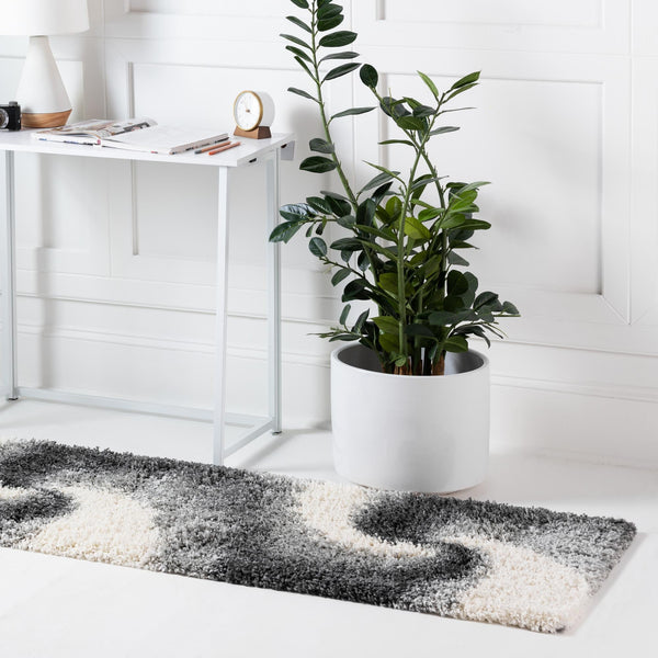 Cozy Haven Shag Collection Area Rug - Oasis Runner Smoke Gray lifestyle 74