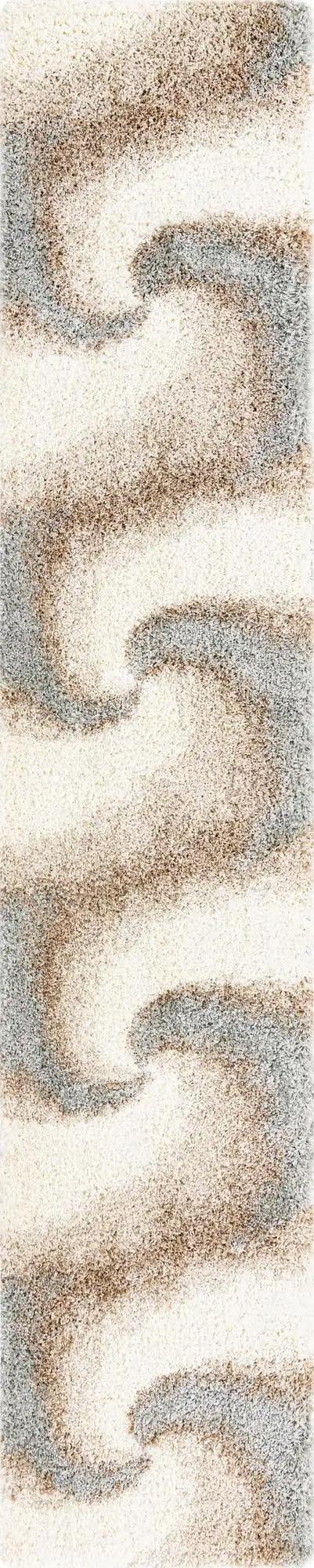 Cozy Haven Shag Collection Area Rug - Oasis Runner Khaki lifestyle 51