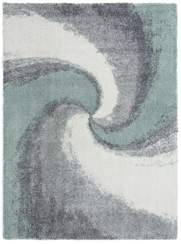 Cozy Haven Shag Collection Area Rug - Oasis Rectangle Sage Green lifestyle 2