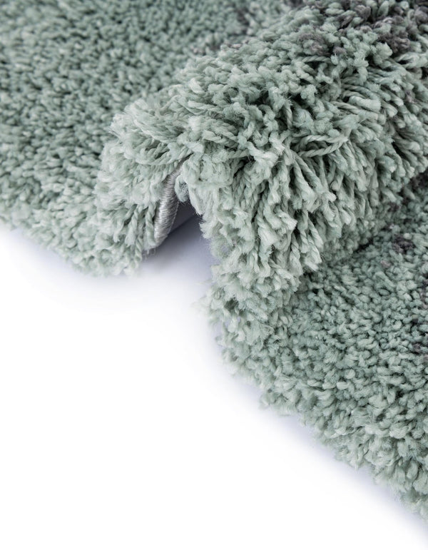 Cozy Haven Shag Collection Area Rug - Oasis Rectangle Sage Green lifestyle 29
