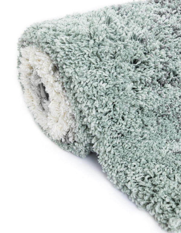 Cozy Haven Shag Collection Area Rug - Oasis Rectangle Sage Green lifestyle 35