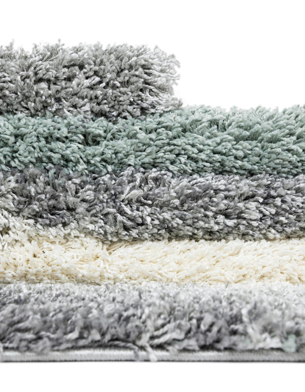 Cozy Haven Shag Collection Area Rug - Oasis Rectangle Sage Green lifestyle 41