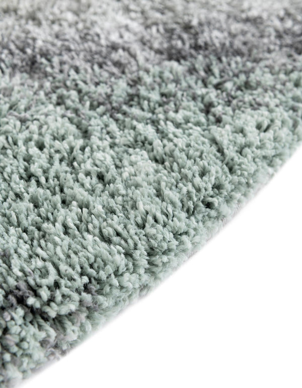 Cozy Haven Shag Collection Area Rug - Oasis Round Sage Green lifestyle 83