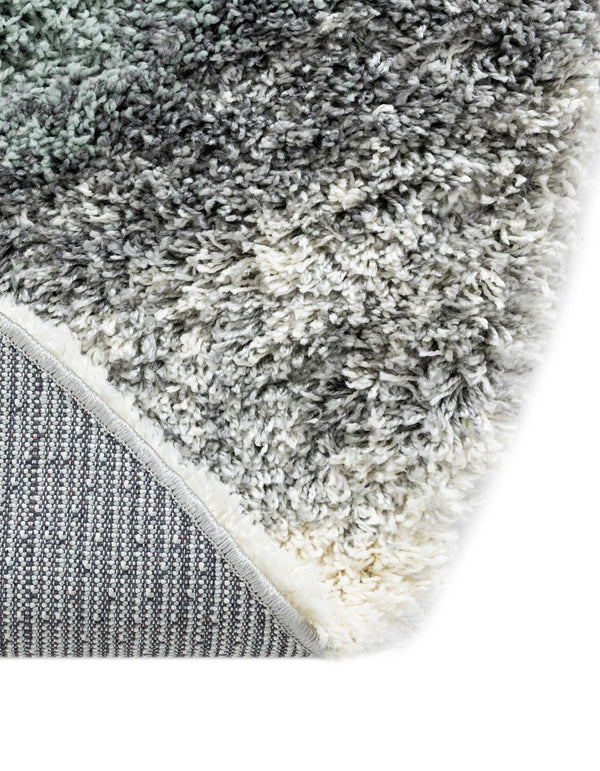 Cozy Haven Shag Collection Area Rug - Oasis Round Sage Green lifestyle 93