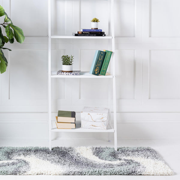 Cozy Haven Shag Collection Area Rug - Oasis Runner Sage Green lifestyle 89