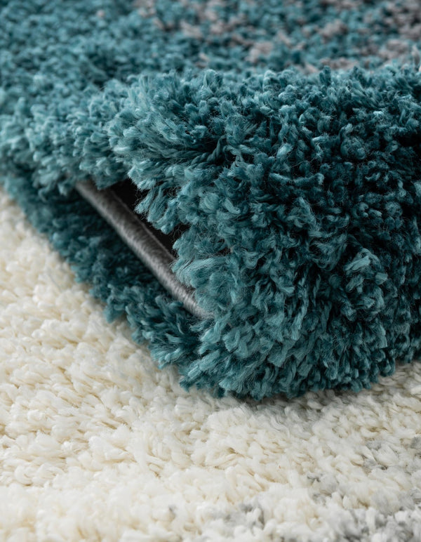 Cozy Haven Shag Collection Area Rug - Oasis Rectangle Turquoise lifestyle 16