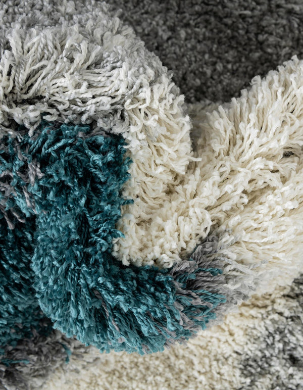 Cozy Haven Shag Collection Area Rug - Oasis Rectangle Turquoise lifestyle 22