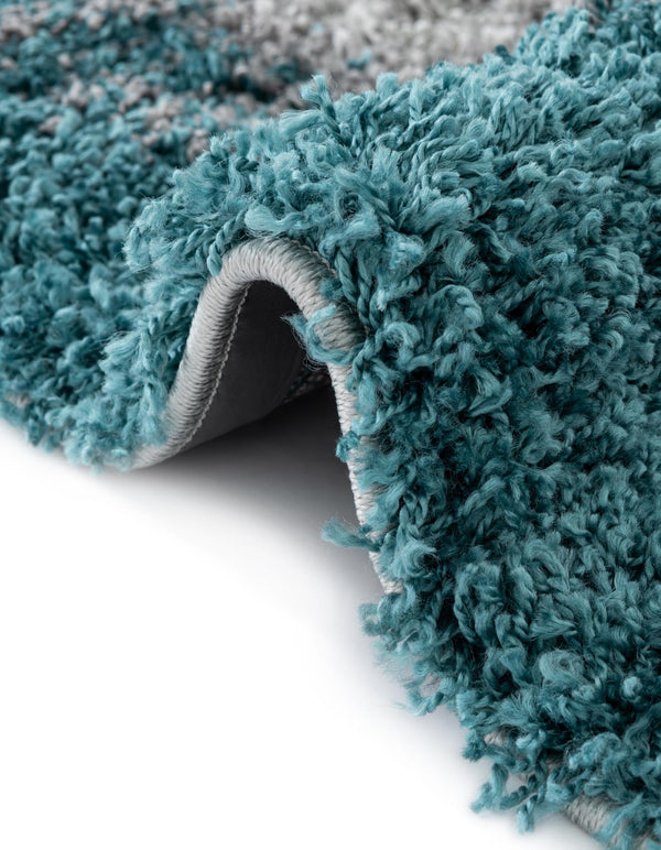 Cozy Haven Shag Collection Area Rug - Oasis Rectangle Turquoise lifestyle 28