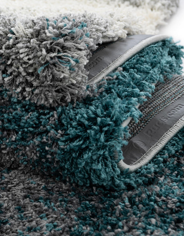 Cozy Haven Shag Collection Area Rug - Oasis Rectangle Turquoise lifestyle 37