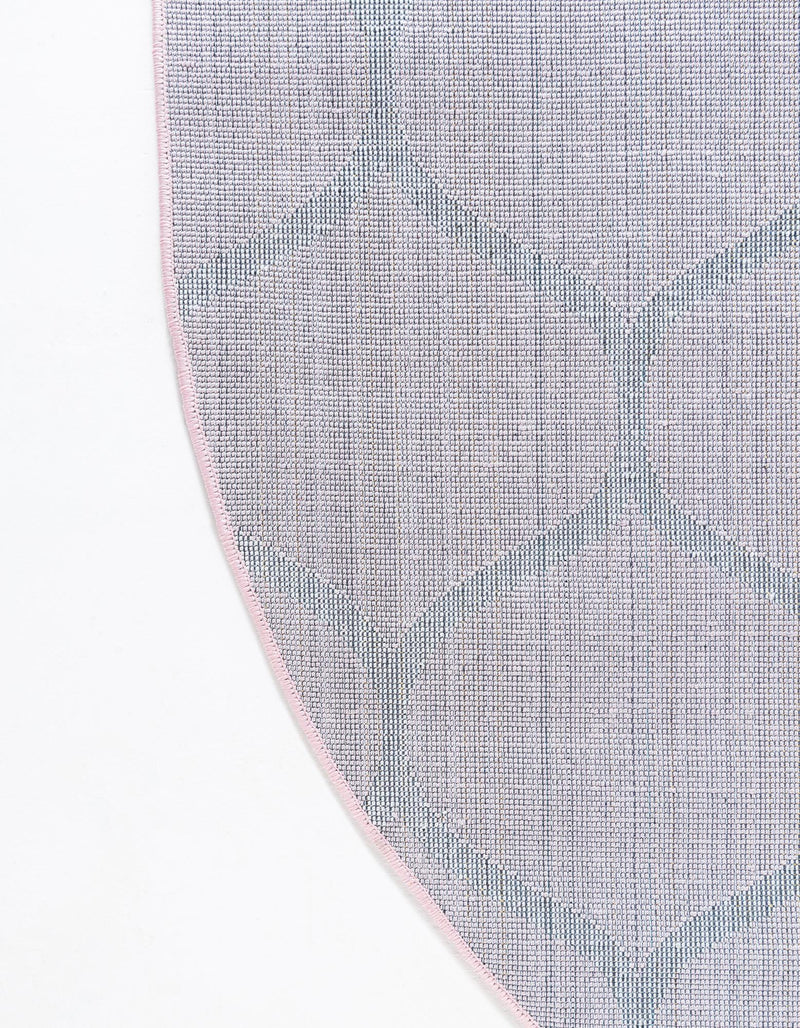 Lattice Garden Collection Area Rug - Pergolatown (Light Pink) Oval Light Pink lifestyle 24