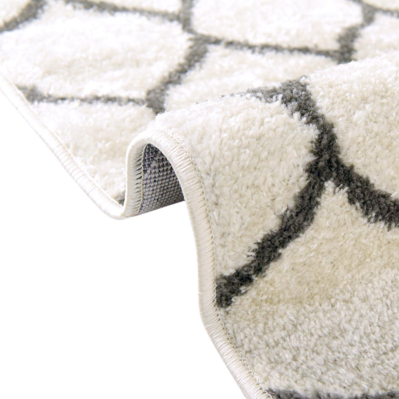 Lattice Garden Collection Area Rug - Pergolatown (Ivory) Oval Ivory lifestyle 34