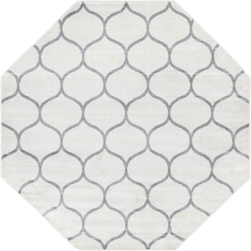 Lattice Garden Collection Area Rug - Pergolatown (Ivory) Octagon Ivory Main