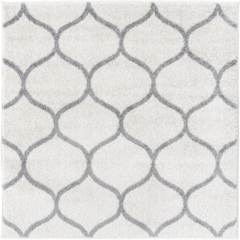 Lattice Garden Collection Area Rug - Pergolatown (Ivory) Square Ivory Main