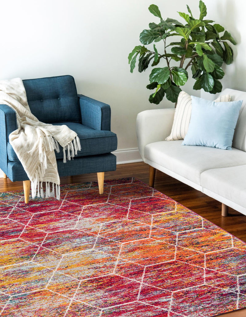 Lattice Garden Collection Area Rug - Arborville (Multi) Rectangle Multi lifestyle 22