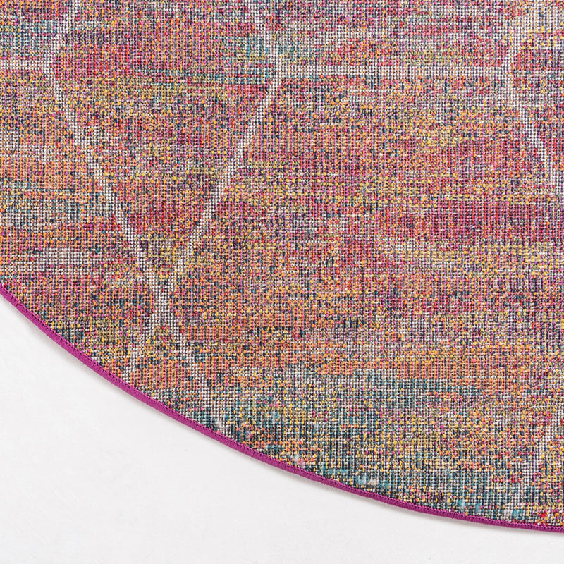 Lattice Garden Collection Area Rug - Arborville (Multi) Oval Multi lifestyle 14