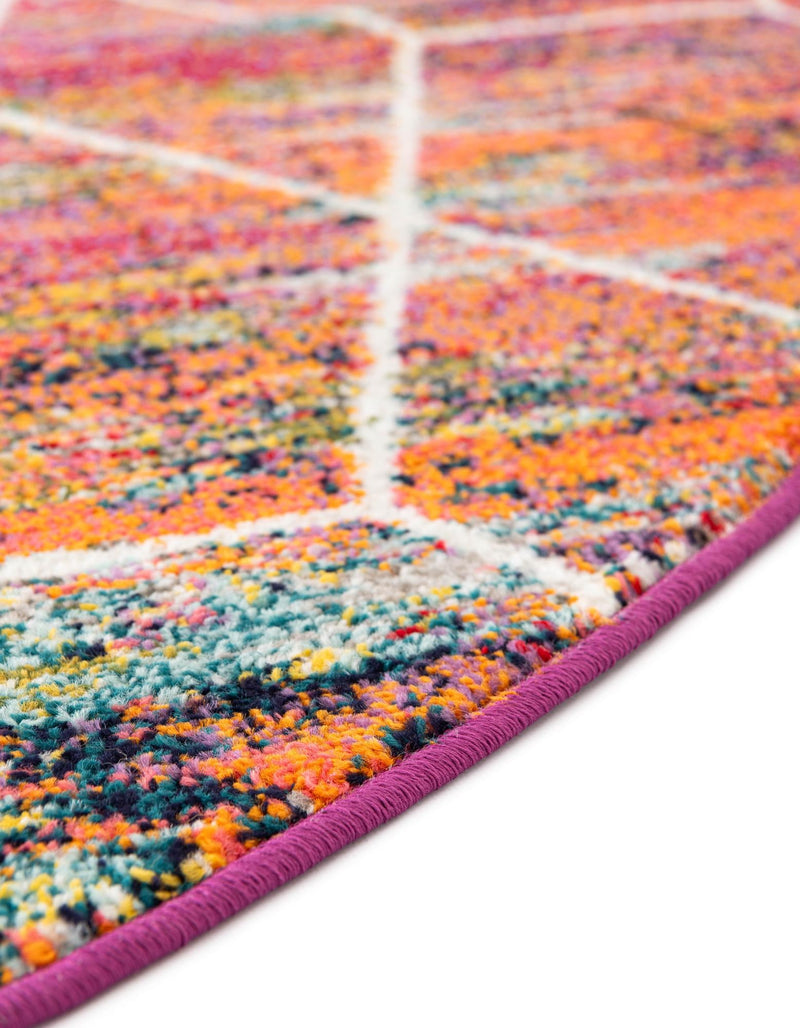 Lattice Garden Collection Area Rug - Arborville (Multi) Oval Multi lifestyle 74