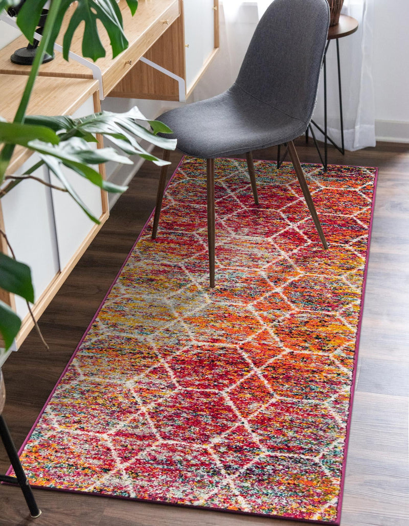 Lattice Garden Collection Area Rug - Arborville (Multi) Runner Multi lifestyle 4