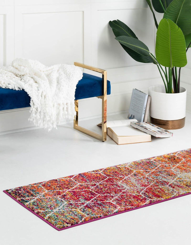 Lattice Garden Collection Area Rug - Arborville (Multi) Runner Multi lifestyle 11