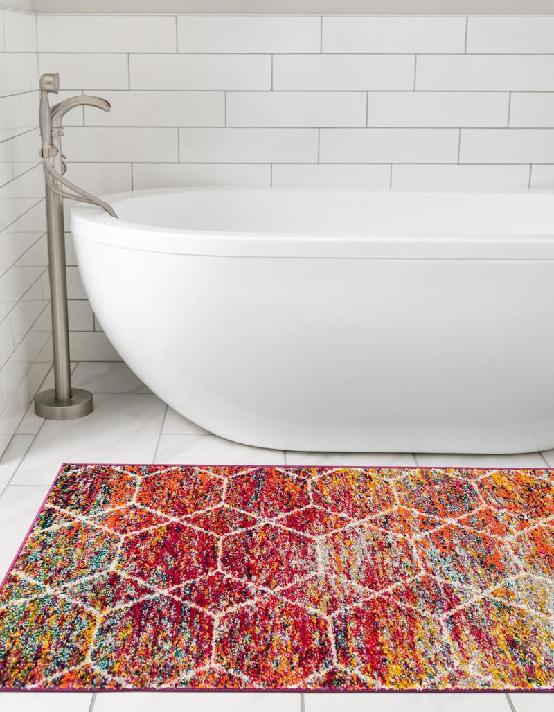 Lattice Garden Collection Area Rug - Arborville (Multi) Runner Multi lifestyle 19