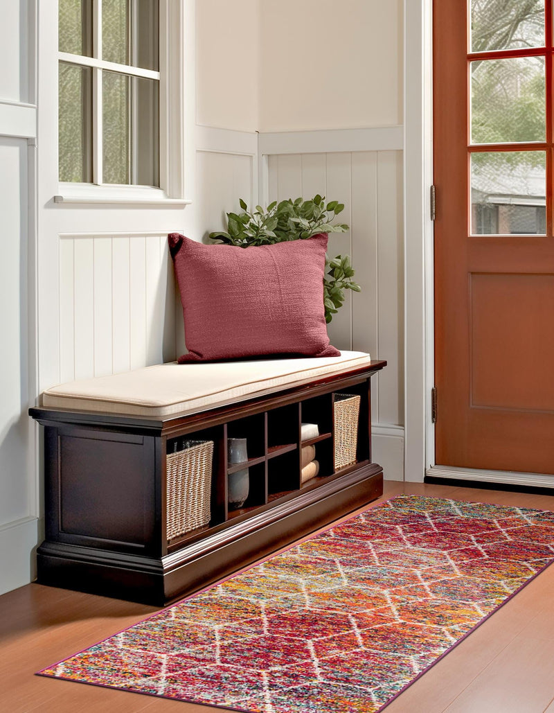 Lattice Garden Collection Area Rug - Arborville (Multi) Runner Multi lifestyle 23
