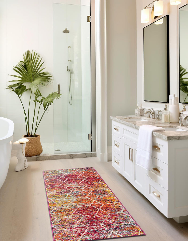 Lattice Garden Collection Area Rug - Arborville (Multi) Runner Multi lifestyle 27
