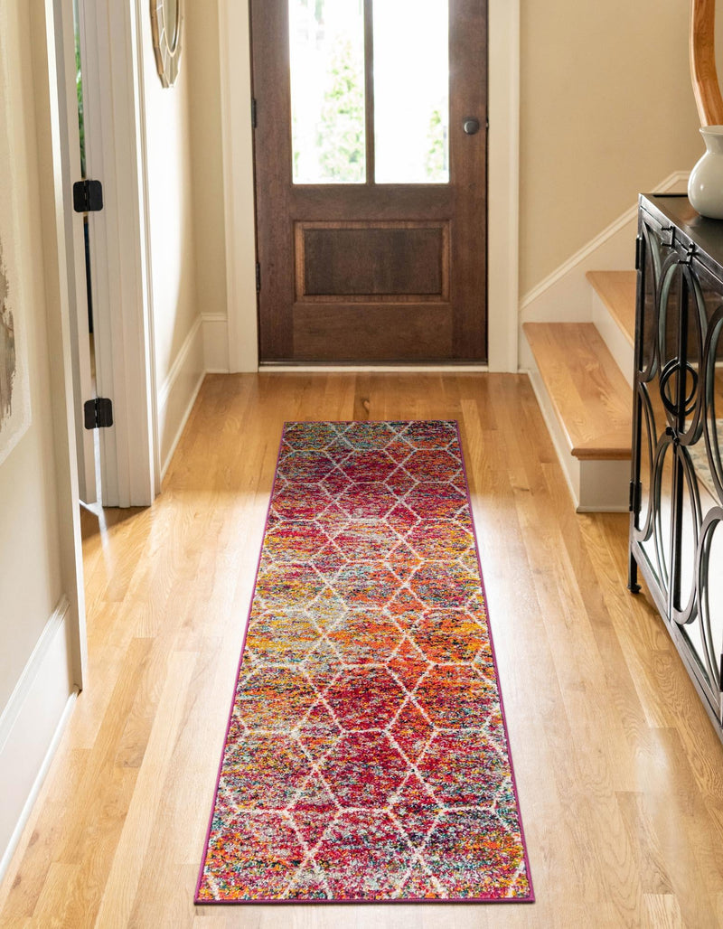 Lattice Garden Collection Area Rug - Arborville (Multi) Runner Multi lifestyle 35