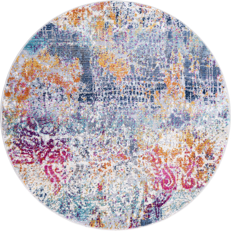 Santa Monica Sands Collection Area Rug - Pacific Round Multi lifestyle 19
