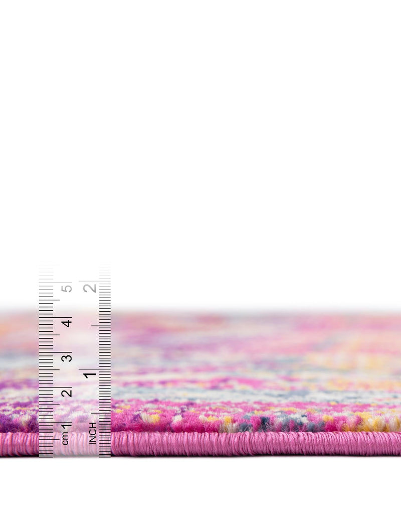 Prague Tapestry Collection Area Rug - Moravia Rectangle Fuchsia lifestyle 10