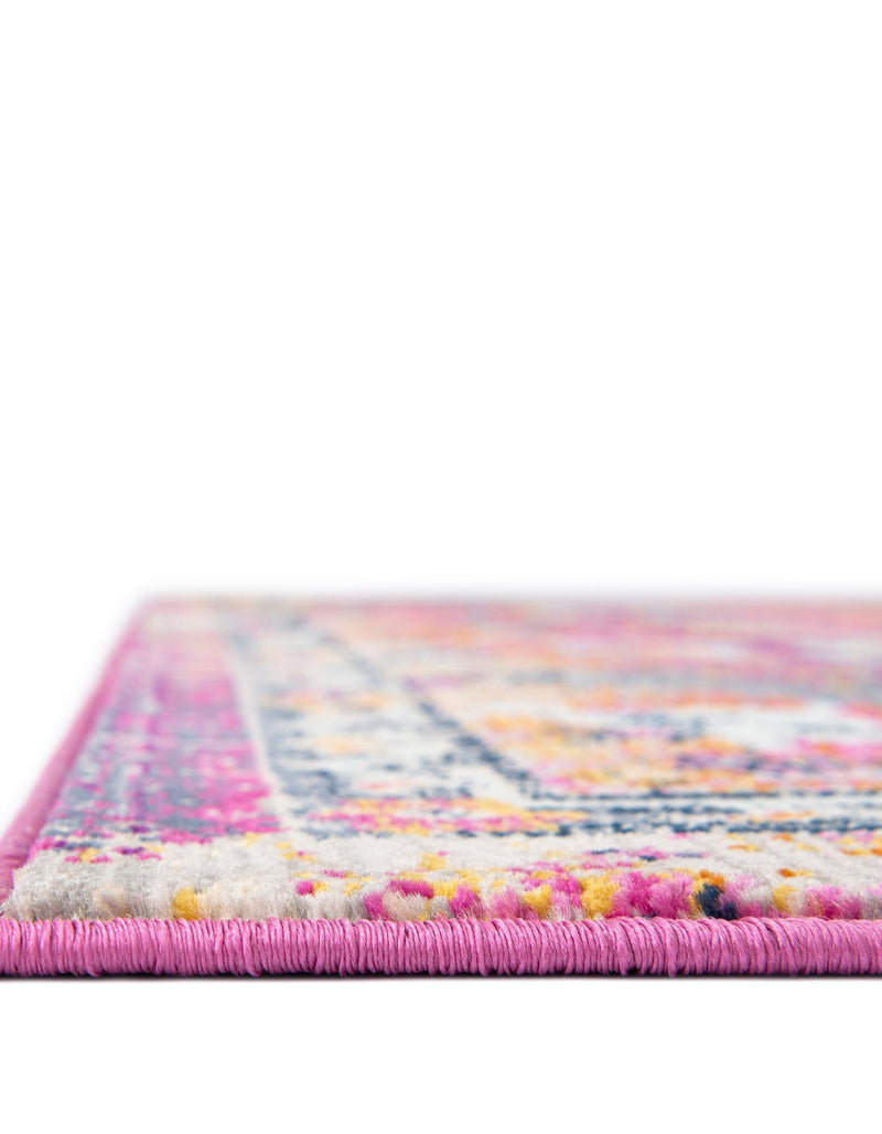 Prague Tapestry Collection Area Rug - Moravia Rectangle Fuchsia lifestyle 14