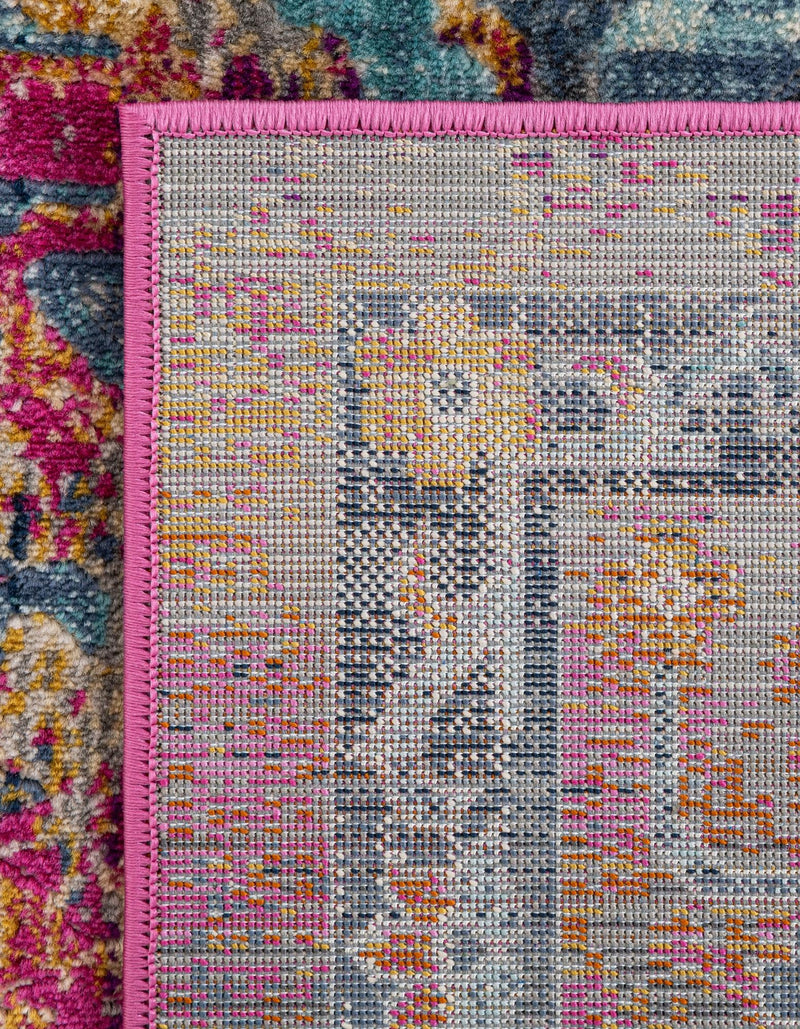 Prague Tapestry Collection Area Rug - Moravia Rectangle Fuchsia lifestyle 18