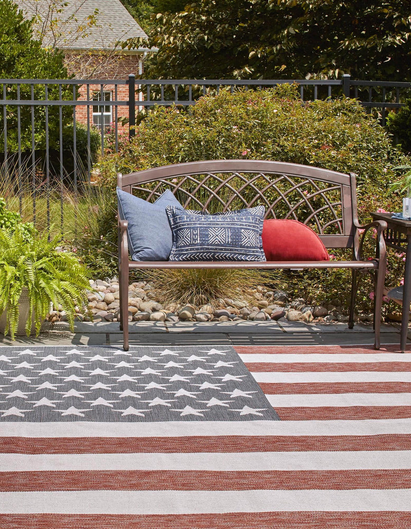 Urban Oasis Rugs Collection Area Rug - Boardwalk Square Red lifestyle 2
