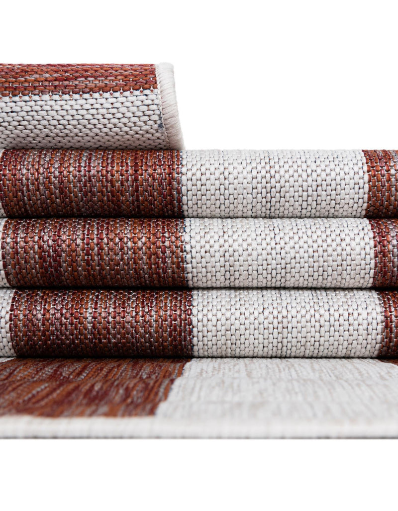 Urban Oasis Rugs Collection Area Rug - Boardwalk Square Red lifestyle 24