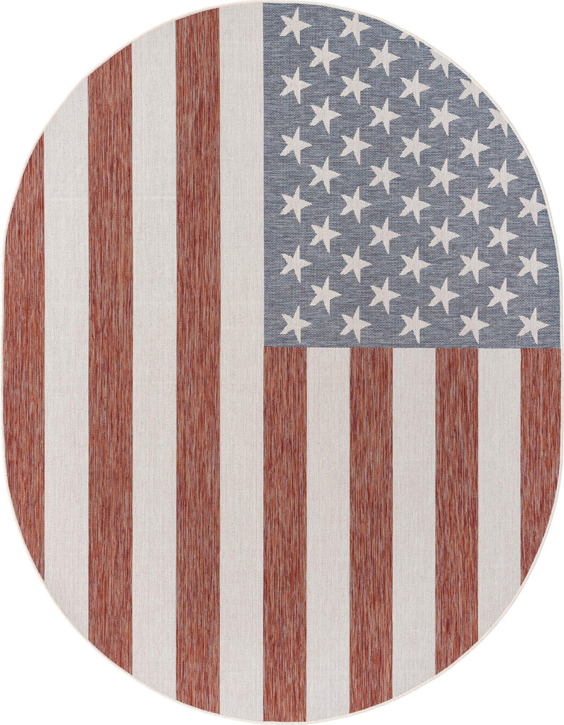 Urban Oasis Rugs Collection Area Rug - Boardwalk Oval Red Main
