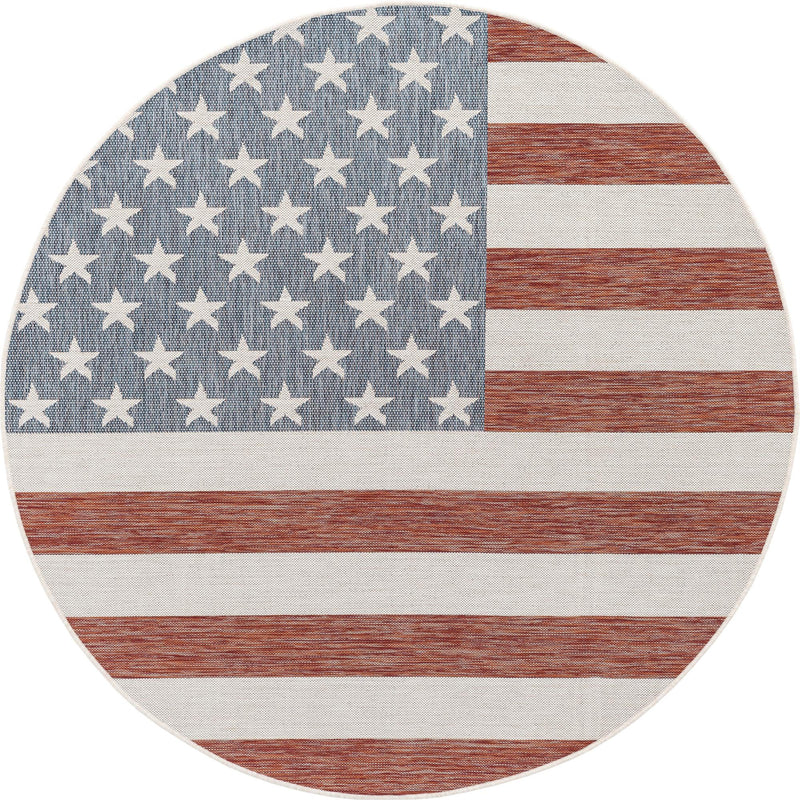 Urban Oasis Rugs Collection Area Rug - Boardwalk Round Red Main