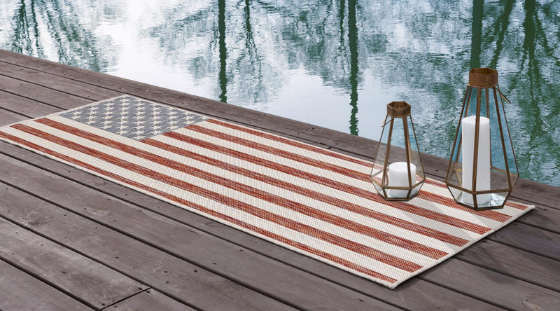 Urban Oasis Rugs Collection Area Rug - Boardwalk Runner Red lifestyle 2