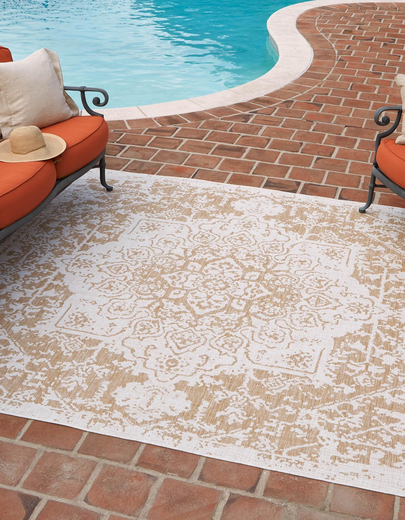 Urban Oasis Rugs Collection Area Rug - Penthouse (Beige) Square Beige lifestyle 0