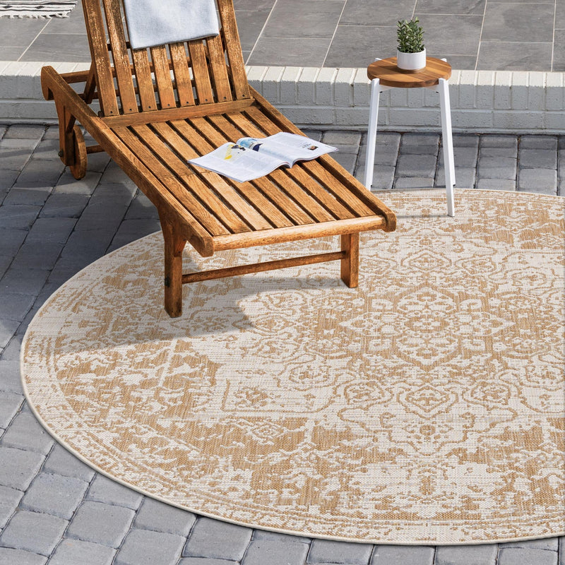 Urban Oasis Rugs Collection Area Rug - Penthouse (Beige) Round Beige lifestyle 0