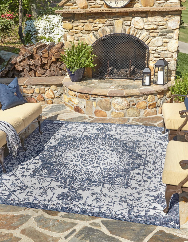 Urban Oasis Rugs Collection Area Rug - Penthouse (Blue) Square Blue lifestyle 0