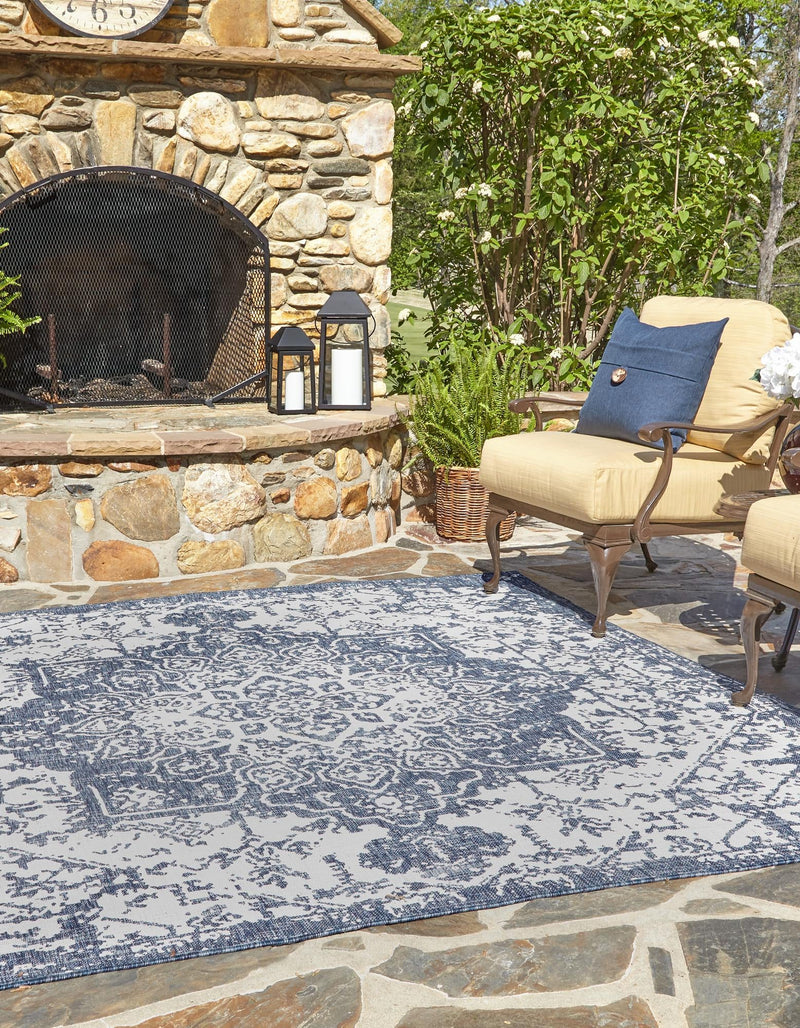 Urban Oasis Rugs Collection Area Rug - Penthouse (Blue) Square Blue lifestyle 2