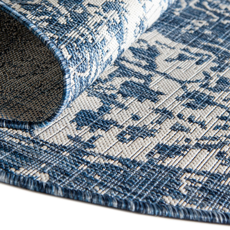 Urban Oasis Rugs Collection Area Rug - Penthouse (Blue) Round Blue lifestyle 7